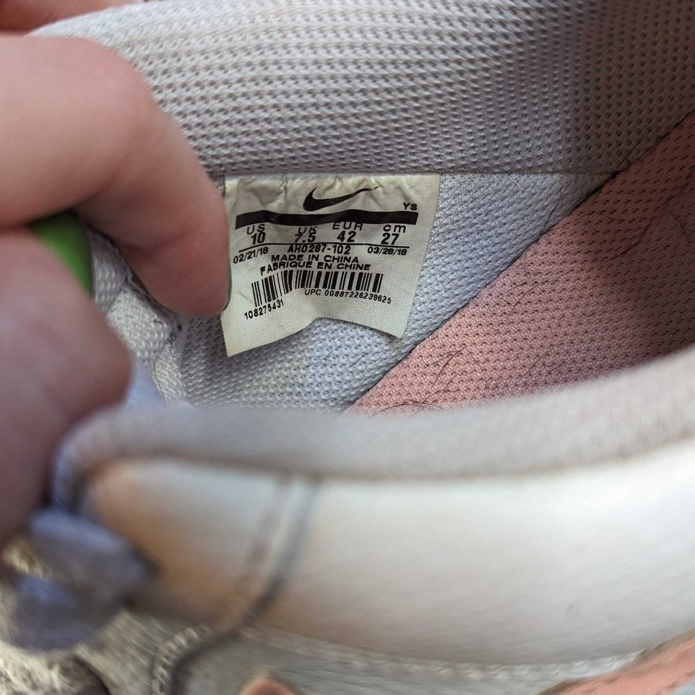 💖HP💖 Nike Air Force 1 Low Leather Trainers AH0287-102 Oracle Pink - Picture 7 of 12